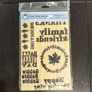 Lil Davis Designs Thanksgiving AND Vacation Foam Stamp Words NEW